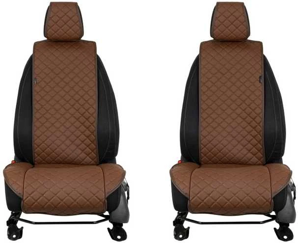 Sėdynių užvalkalai EVAtech ECO Standard, 2 vnt. - ruda / rudi kraštai / rudos siūlės