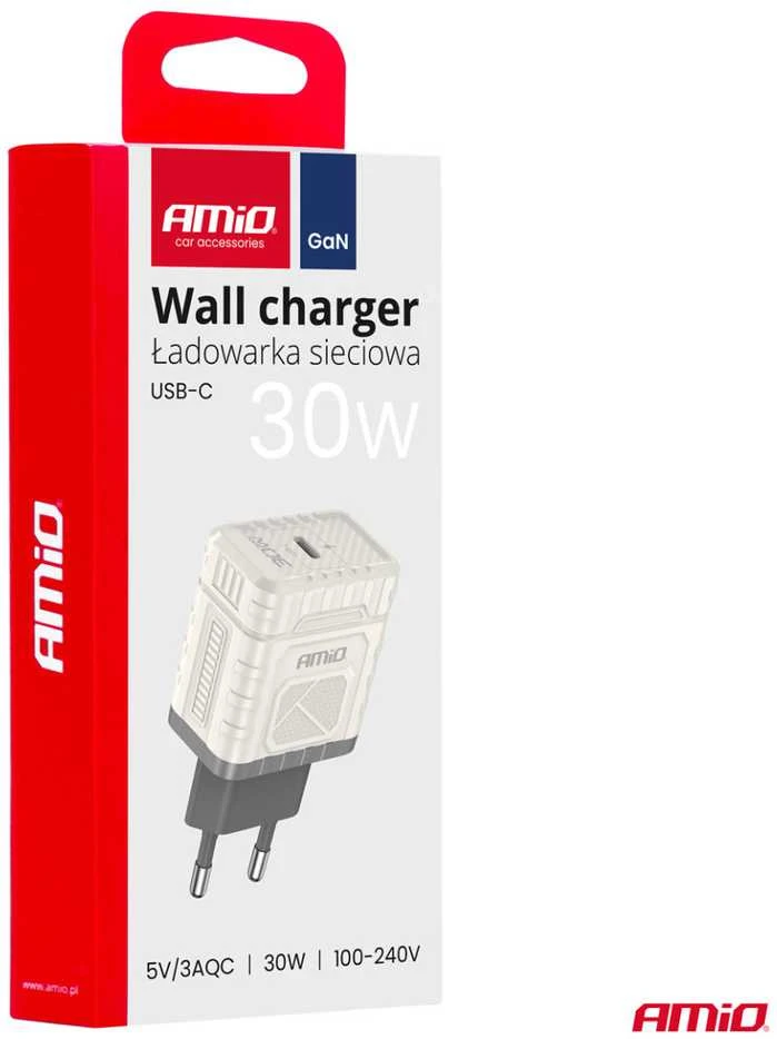 Sieninis įkroviklis Quick Charge GaN PD 30W USB-C AMIO-04285
