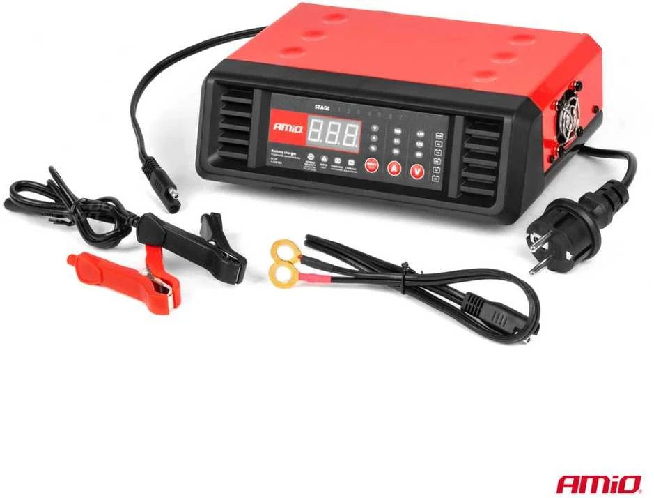 Skaitmeninis akumuliatoriaus įkroviklis 10A 6V/12V AMIO-04056