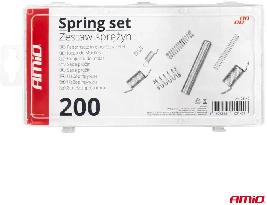 Spyruoklių rinkinys, 200 vnt., AMIO-03140