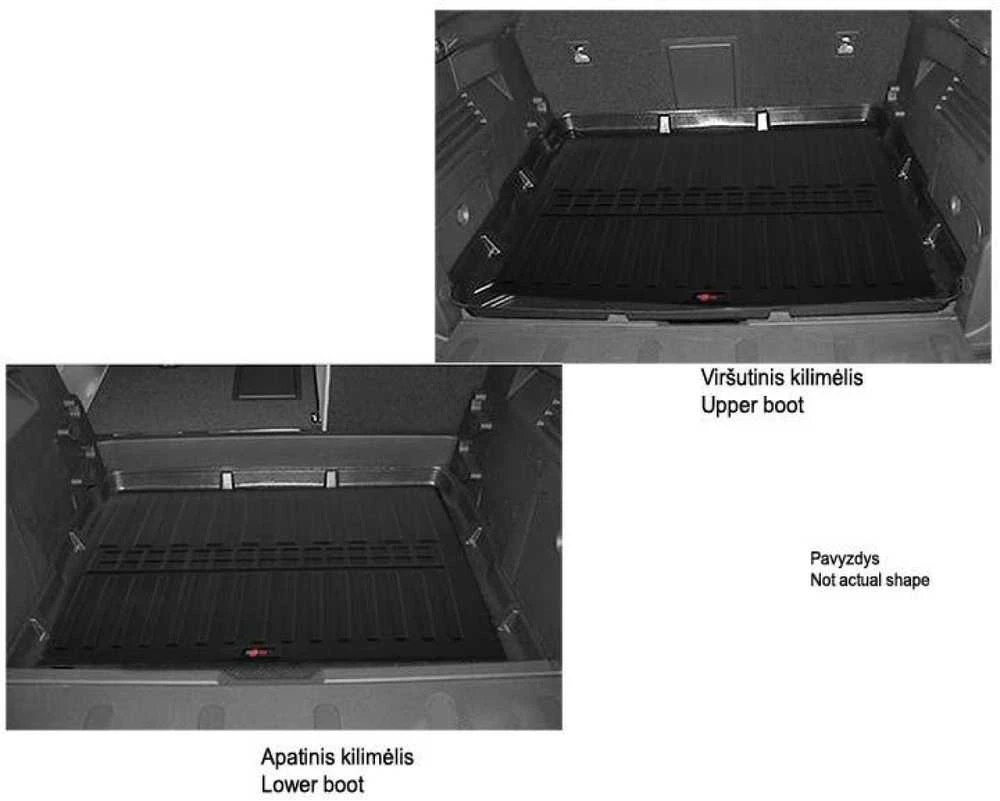 Stingray Guminis bagažinės kilimėlis MITSUBISHI Eclipse Cross nuo 2021m. (viršutinė dalis)