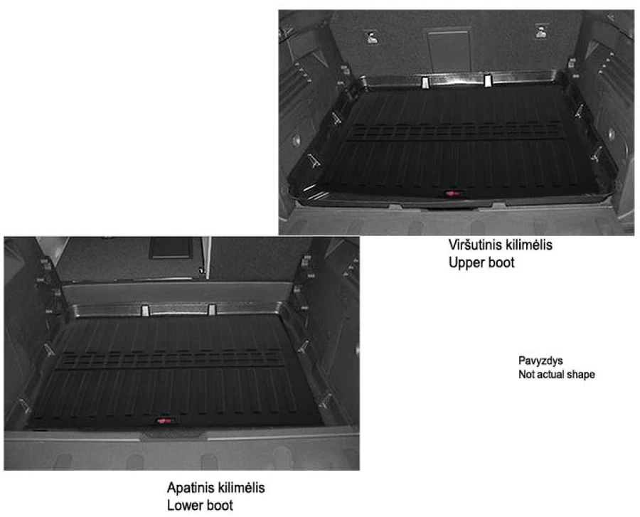 Stingray Guminis bagažinės kilimėlis Peugeot e-3008 nuo 2024m. (apatinė dalis)