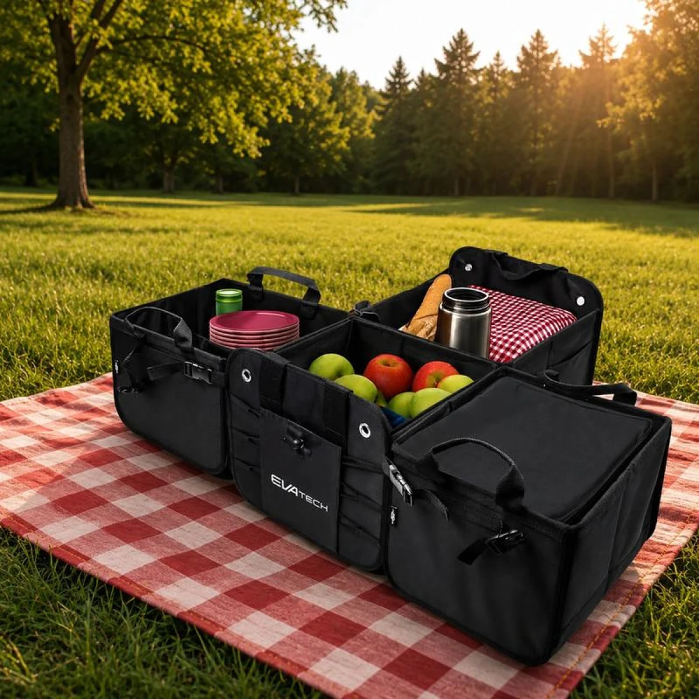 Sulankstoma automobilio bagažinės daiktadėžė 2 Plus EVAtech 60×37×32 cm