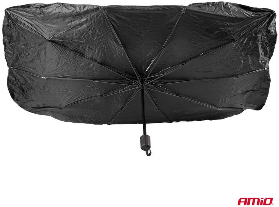 Sulankstoma priekinio stiklo saulės apsauga – skėtis 140x79 cm AMIO-02906