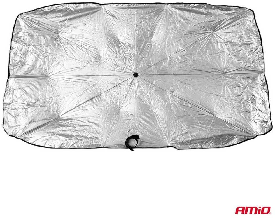 Sulankstoma priekinio stiklo saulės apsauga – skėtis 140x79 cm AMIO-02906