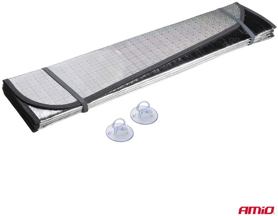 Sulankstoma saulės uždanga automobiliui 145x70 cm AMIO-04374