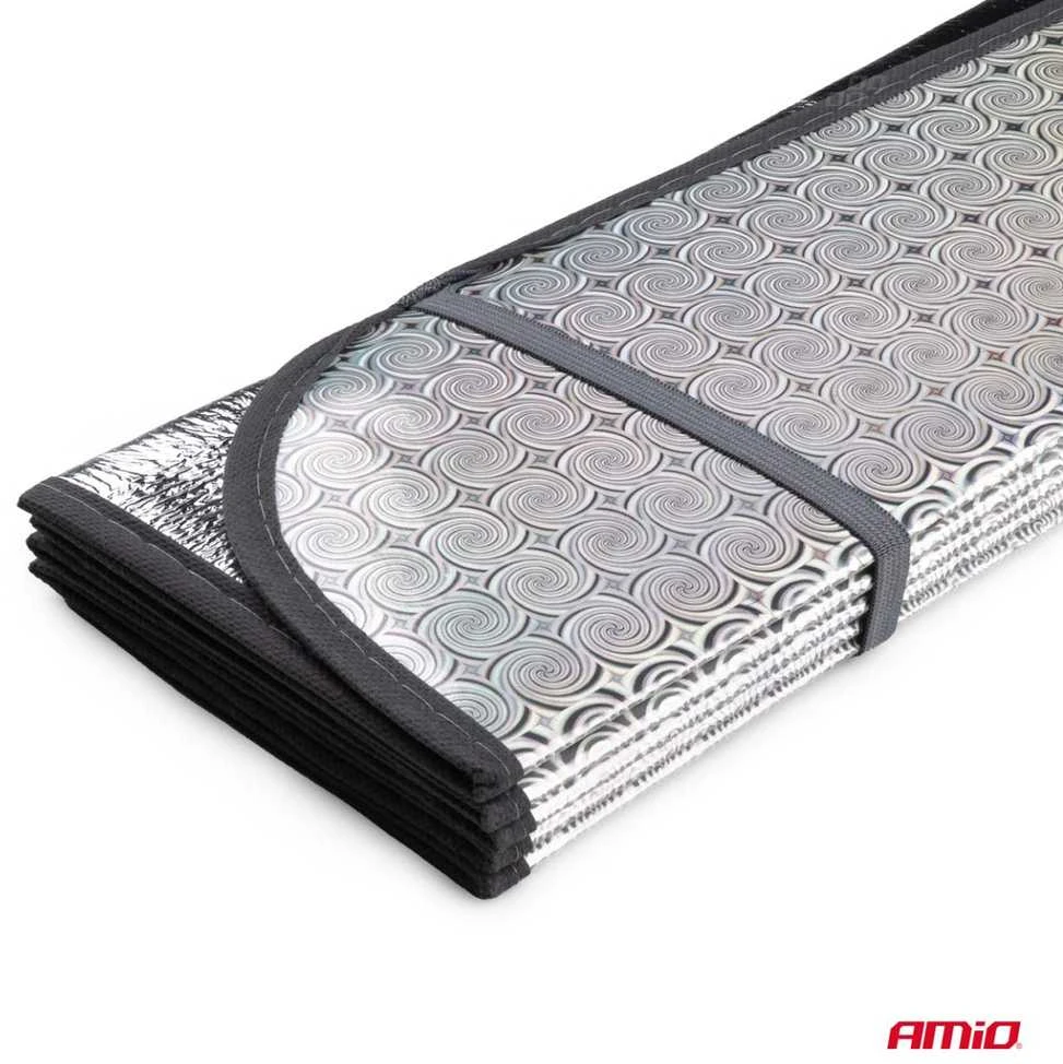 Sulankstoma saulės uždanga automobiliui 145x70 cm AMIO-04374