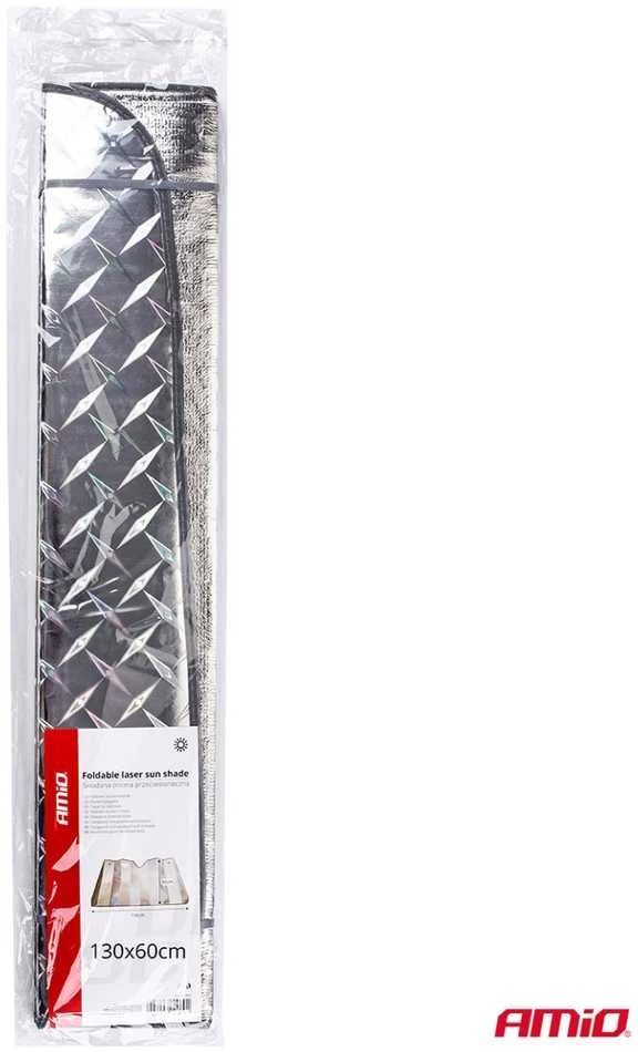 Sulankstoma saulės uždanga automobiliui 130x60 cm AMIO-02907