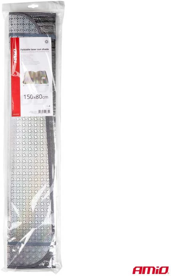 Sulankstoma saulės uždanga automobiliui 150x80 cm AMIO-04375