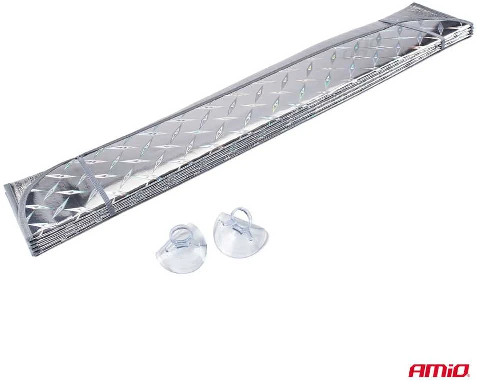 Sulankstoma saulės uždanga automobiliui 130x60 cm AMIO-02907
