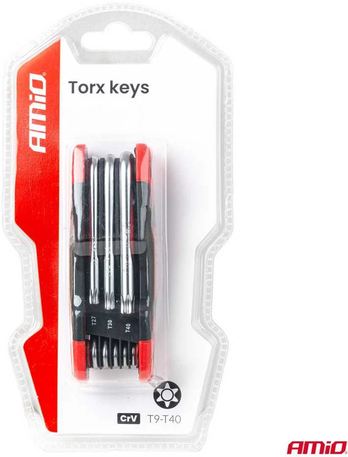 Sulankstomi TORX raktai, 8 vnt., CR-V AMIO-04789