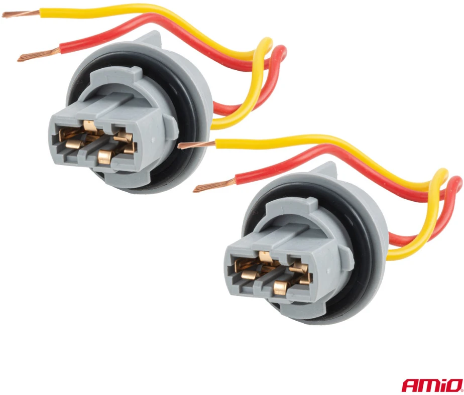 T20 LED lemputės lizdas 12V W21W, WY21W, W3x16d, 7440, 2 vnt. AMIO-04833
