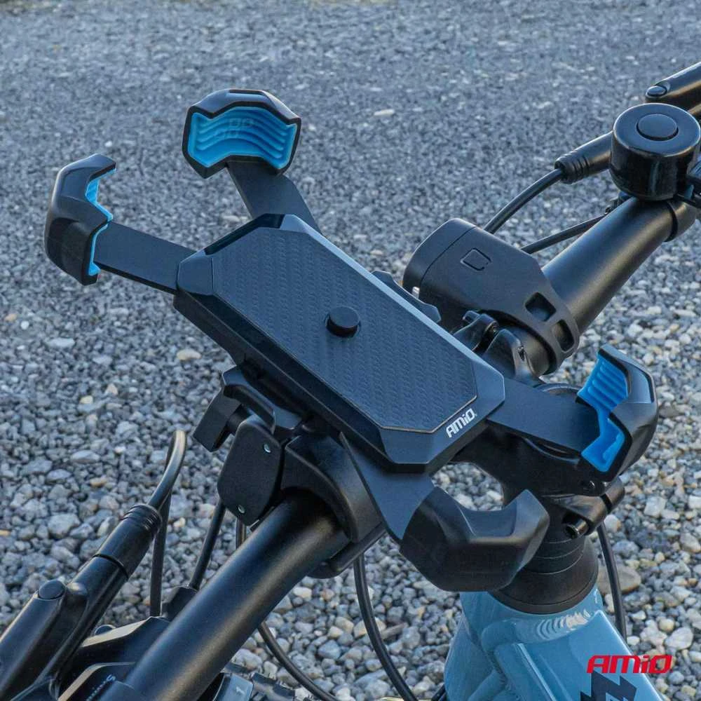 Telefono laikiklis dviračiui/motociklui/paspirtukui, pasukamas 360° AMIO-04146