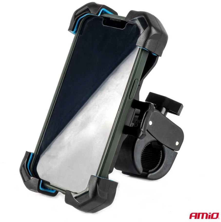 Telefono laikiklis dviračiui/motociklui/paspirtukui, pasukamas 360° AMIO-04146