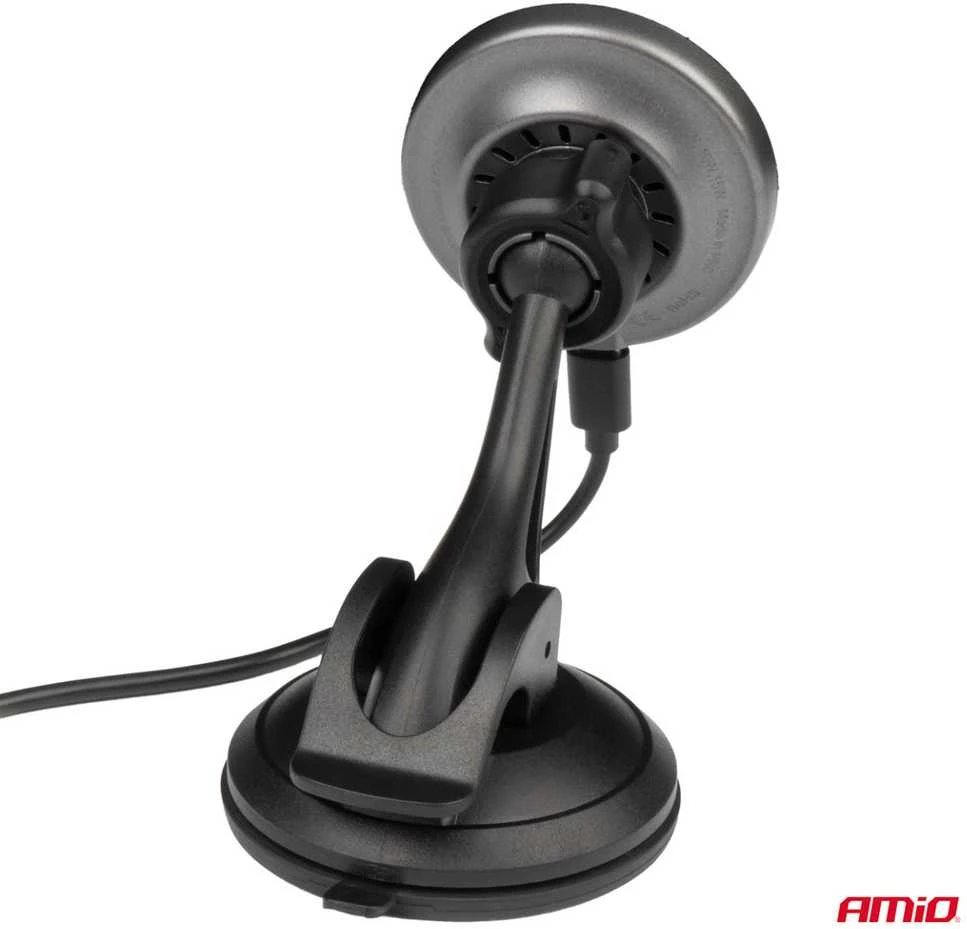 Telefono laikiklis su siurbtuku ir belaidžiu įkrovikliu 15W My Mag AMIO-03775