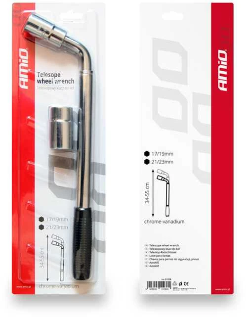 Amio Teleskopinis raktas automobilio ratams atsukti 17-19mm 21-23mm