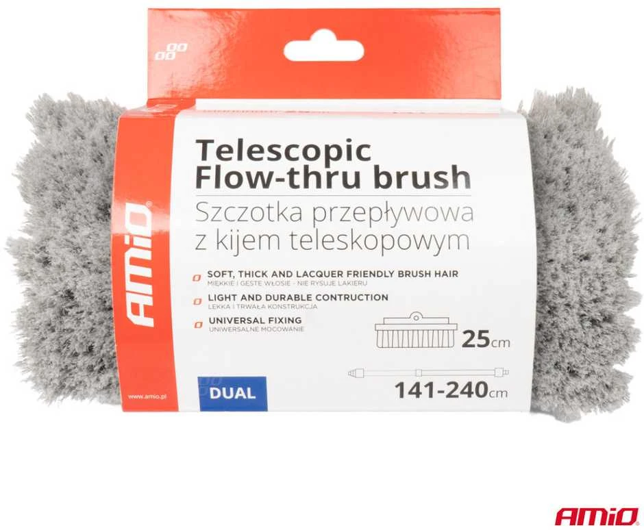 Automobilių plovimo šepetys su teleskopine rankena Amio, 1 vnt.