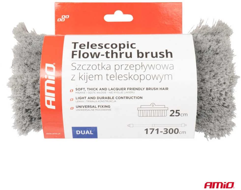 Teleskopinis šepetys su vandens jungtimi 171-300 cm AMIO-03954