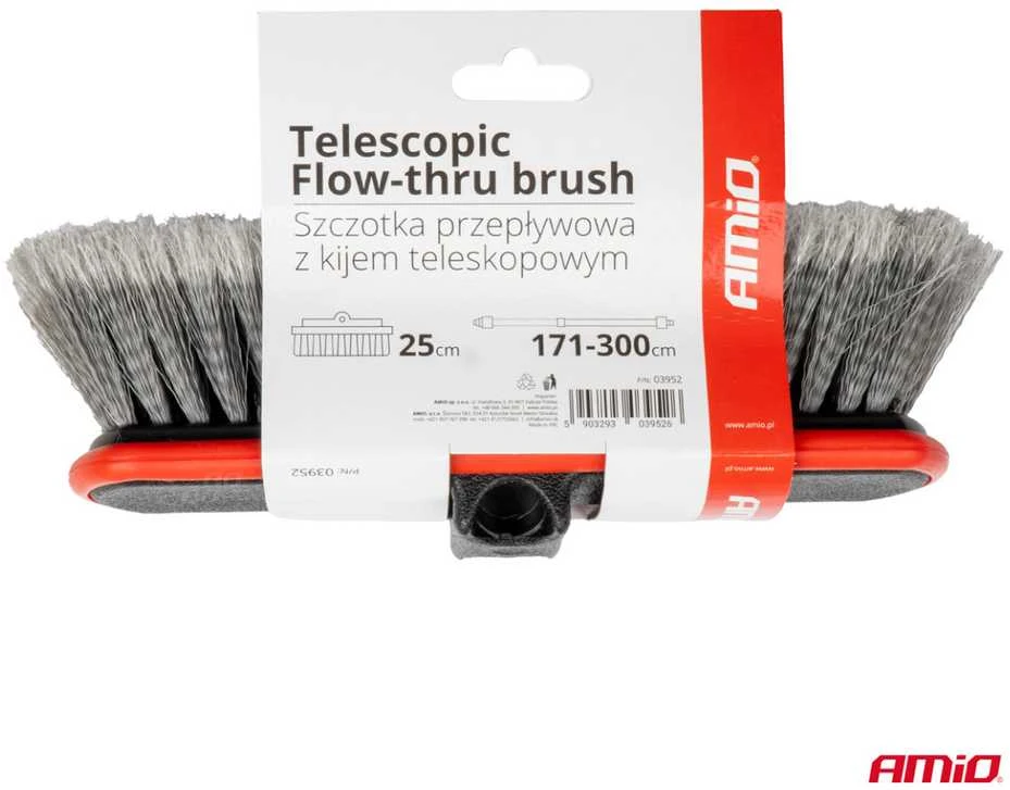 Teleskopinis šepetys su vandens jungtimi 171-300 cm AMIO-03952