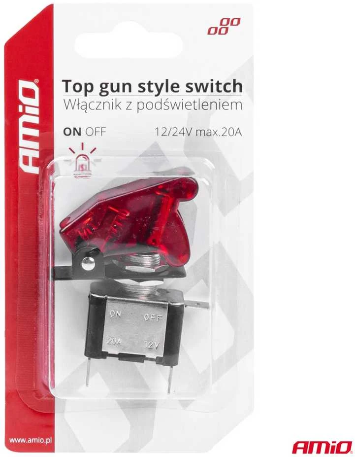 „Top Gun“ jungiklis su raudonu apšvietimu AMIO-03095