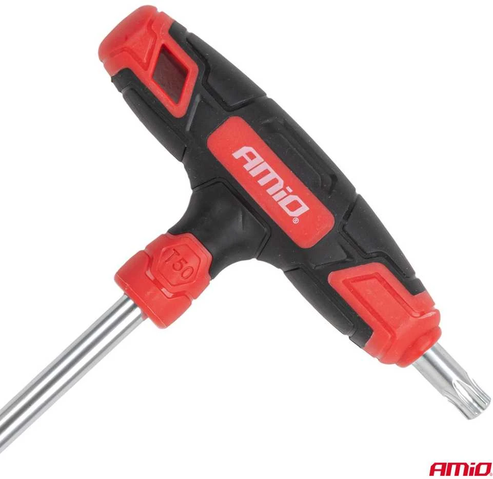 Torx raktų rinkinys su T formos rankena, 8 vnt. AMIO-04827