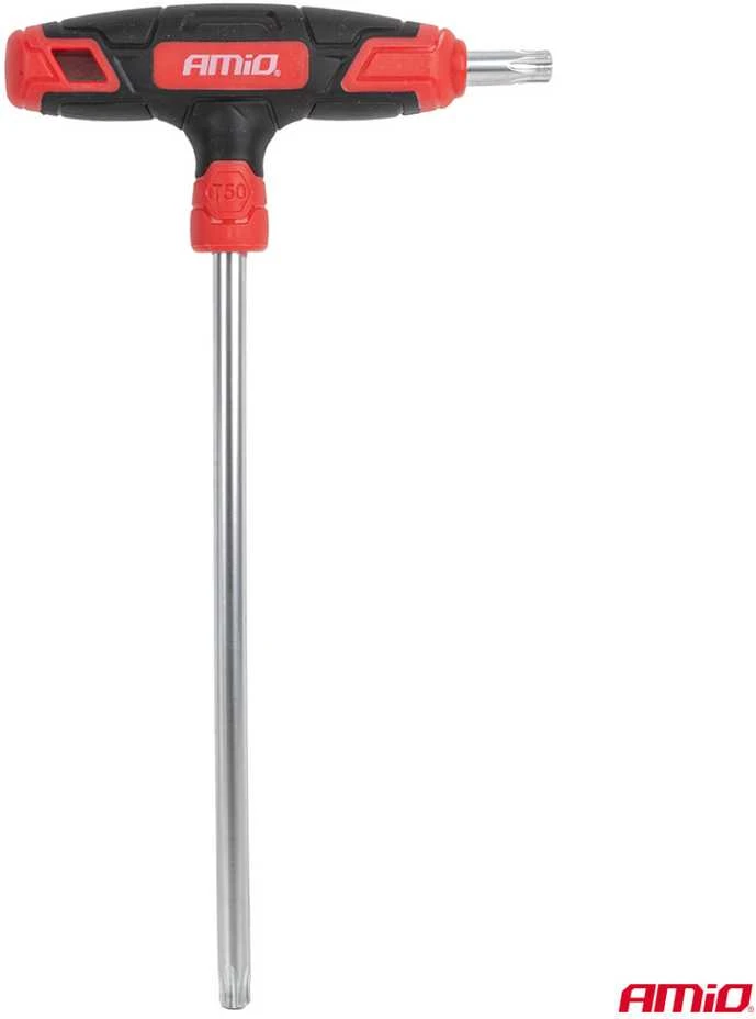Torx raktų rinkinys su T formos rankena, 8 vnt. AMIO-04827