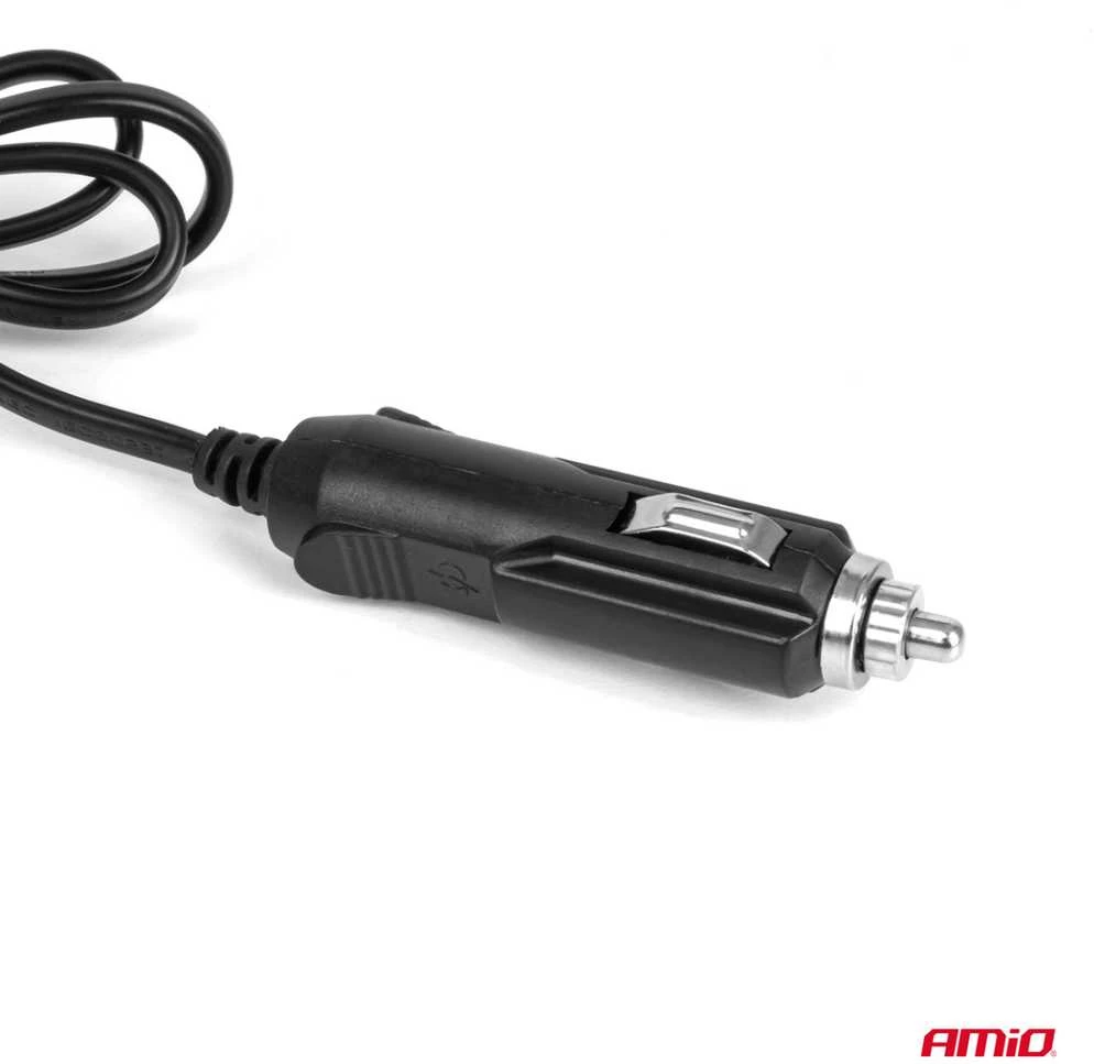 Trijų lizdų cigarečių uždegiklio prailgintojas 12/24V 120W 80 cm AMIO-04359