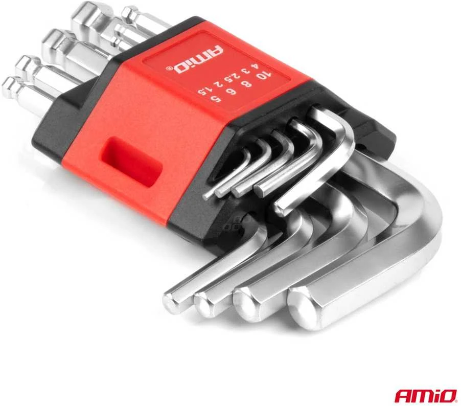 Trumpieji HEX (imbus) raktai, 9 vnt., CR-V AMIO-01041