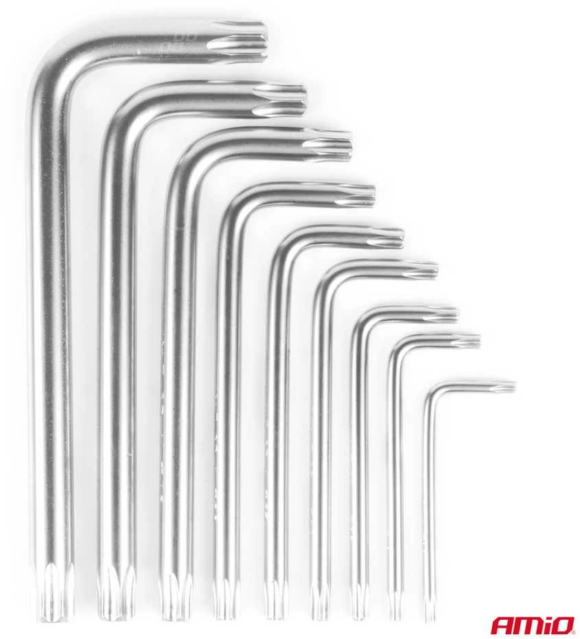 Trumpieji TORX raktai, 9 vnt., CR-V AMIO-01040