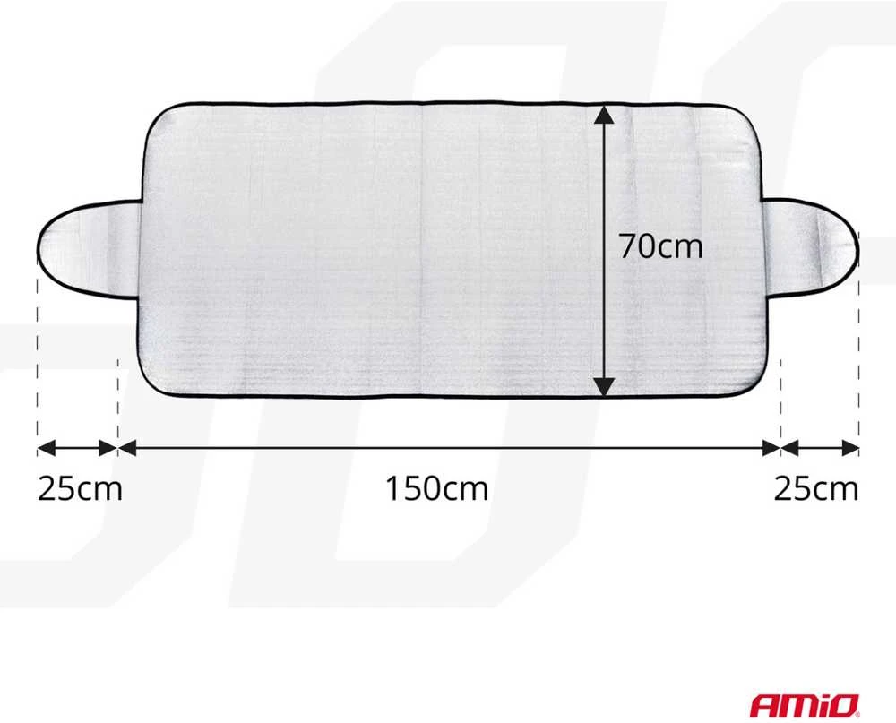 Universali priekinio stiklo uždanga vasarai/žiemai 150x70 cm AMIO-01389