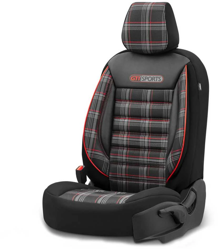 GTI Sports sėdynės užvalkalas su languotu audiniu