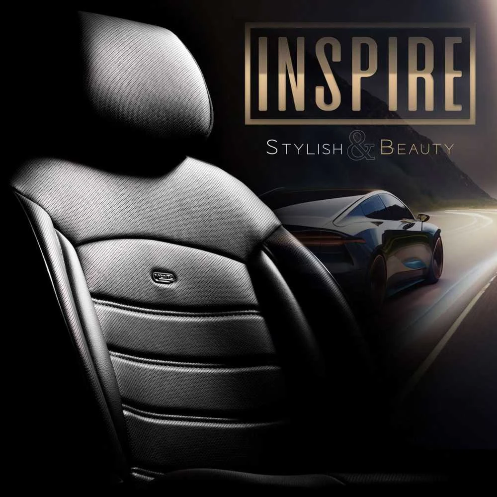 Amio Inspire automobilio sėdynių užvalkalas, juoda eko oda