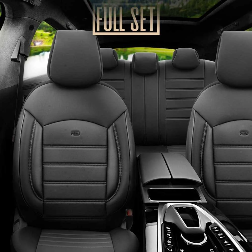 Amio Universalūs sėdynių užvalkalai OTOM, INSPIRE - juoda, eko oda