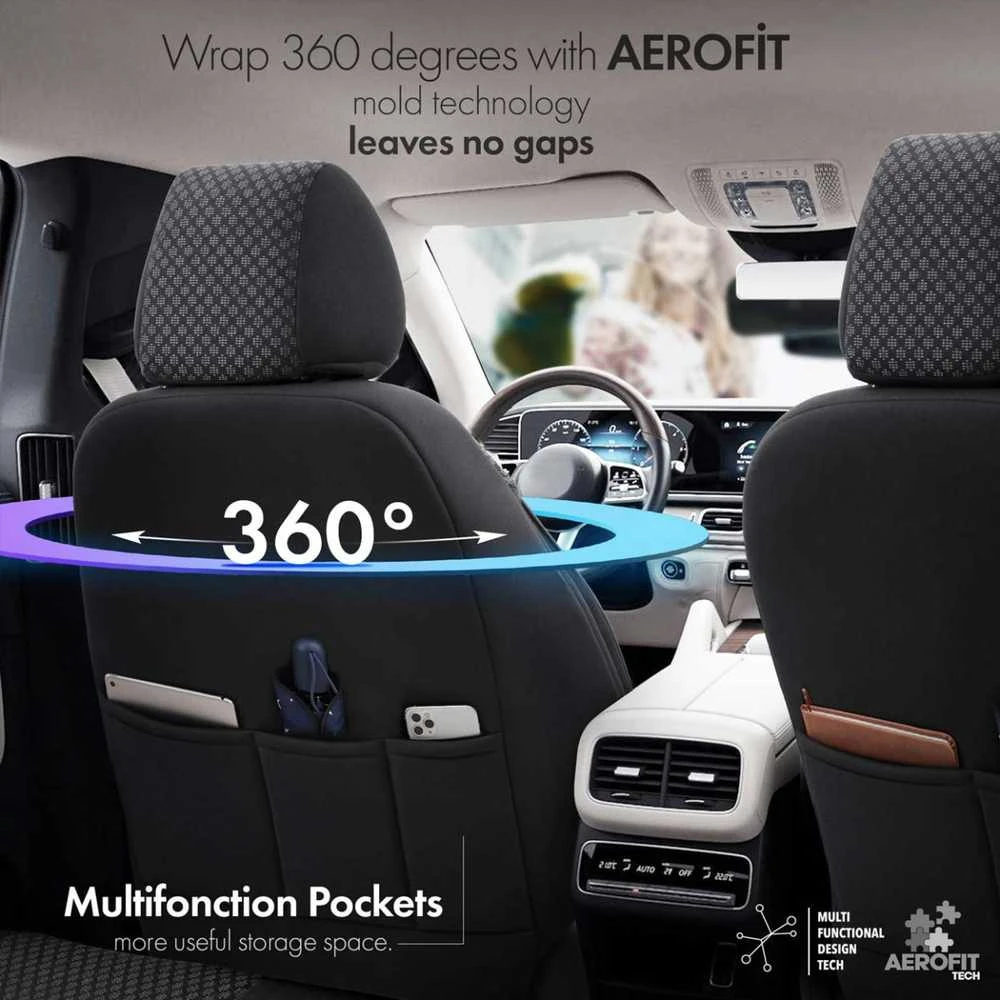Amio Universalūs sėdynių užvalkalai OTOM, SPORT PLUS - pilka, raudona