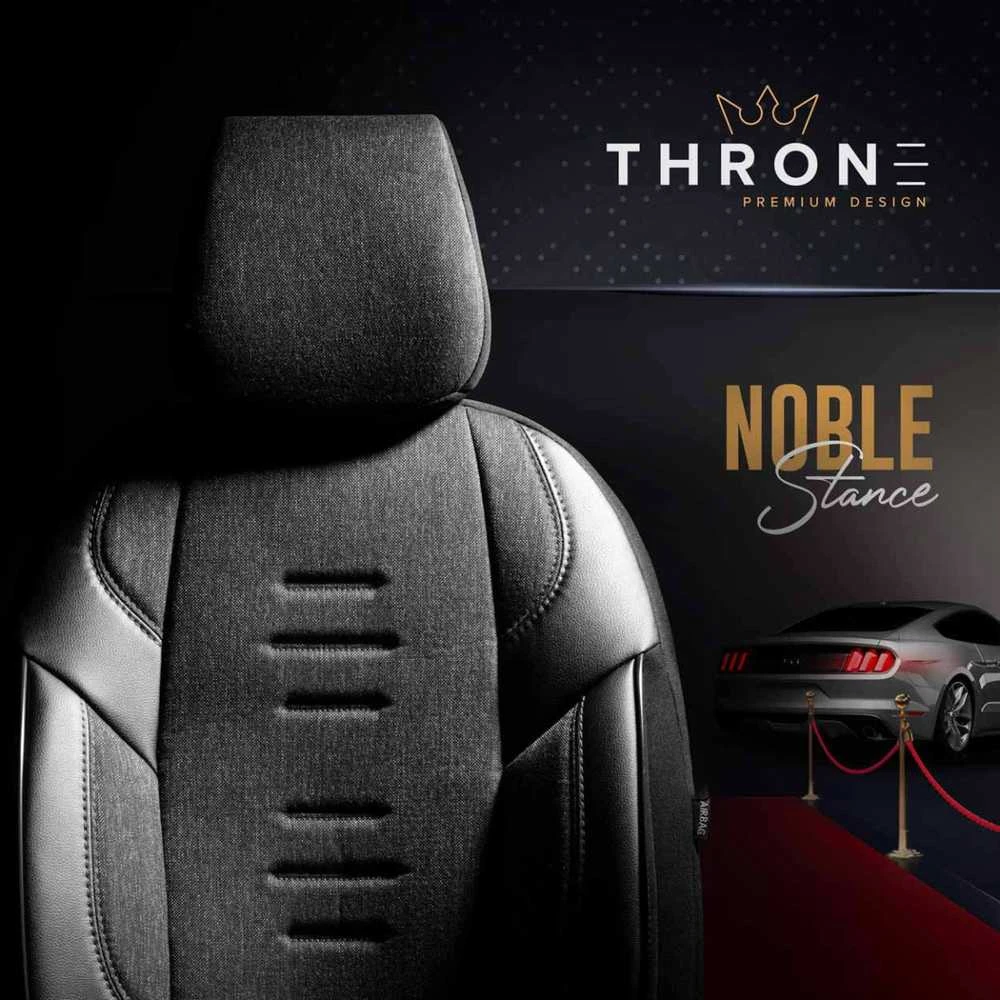 Amio Universalūs sėdynių užvalkalai OTOM, THRONE - tamsiai pilka