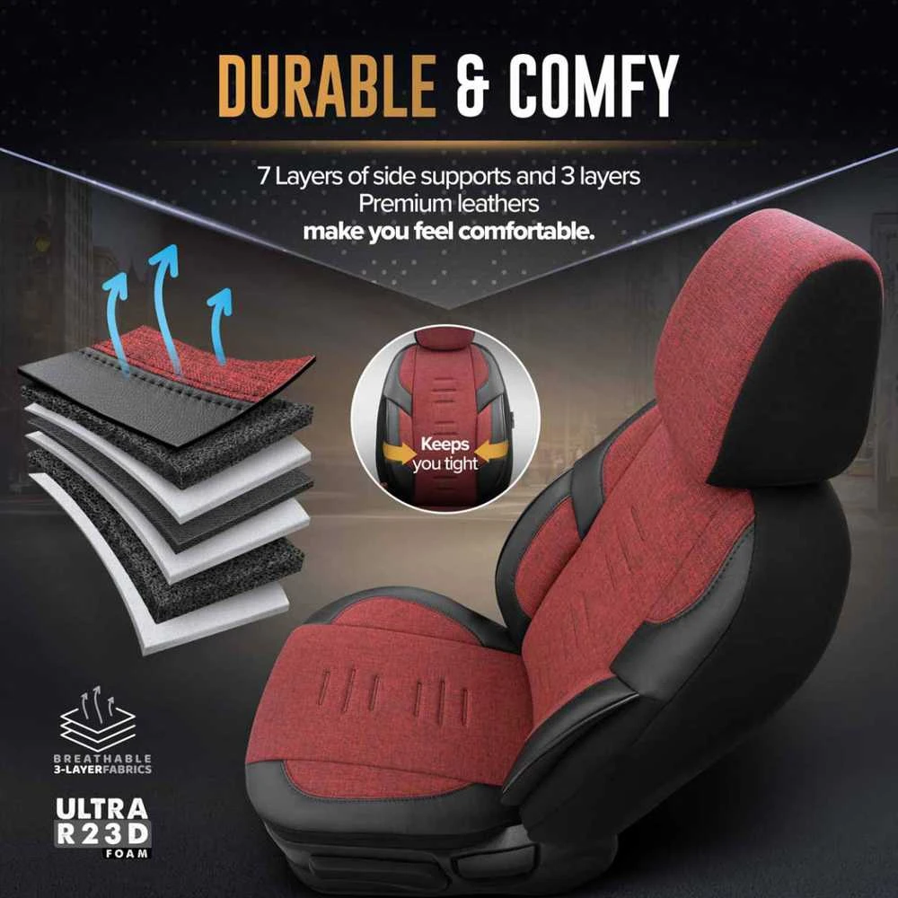 Amio Universalūs sėdynių užvalkalai OTOM, THRONE - raudona