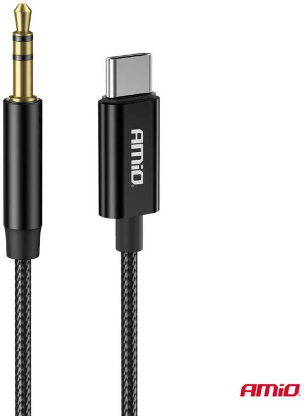 USB-C į 3,5 mm Mini Jack AUX kabelis 1 m AMIO-04294