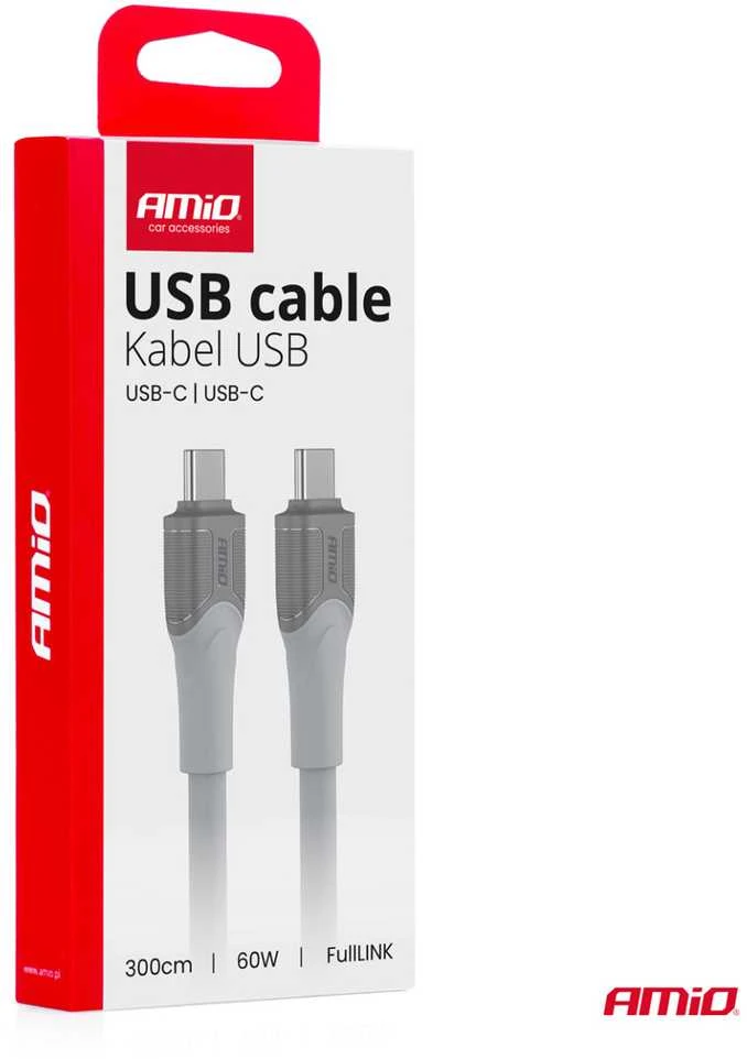 USB-C į USB-C kabelis 60W 3 m FullLINK X111 AMIO-04293