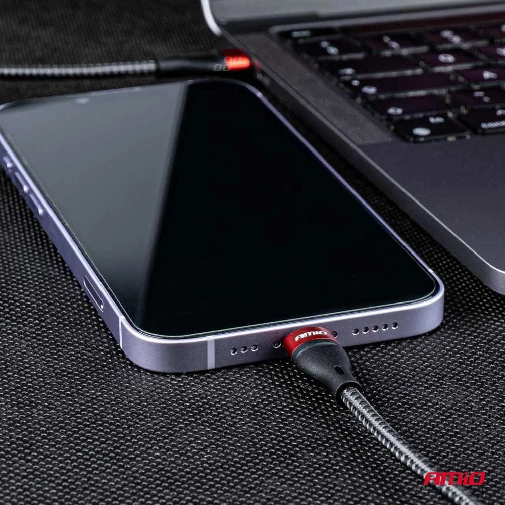 USB-C + Lightning kabelis iPhone 200 cm FullLINK AMIO-02931