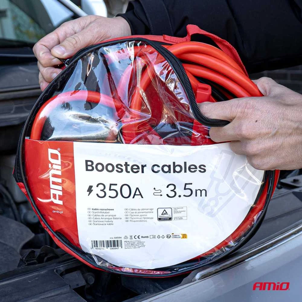 Užvedimo laidai 350A 3.5m TÜV AMIO-04594
