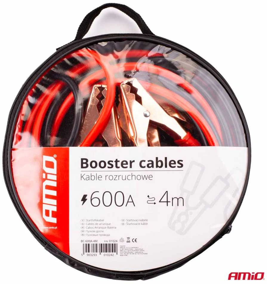 Amio Užvedimo laidai Booster 600A, 4 m