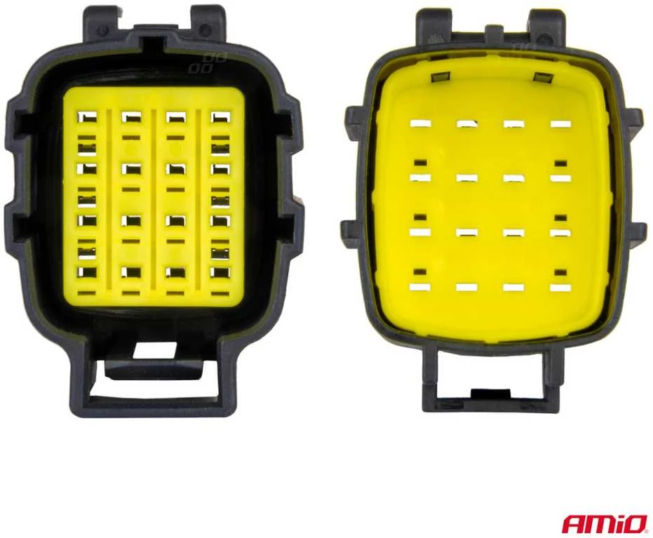 Vandeniui atspari 16 kontaktų elektros jungtis, 2,2 mm AMIO-04353