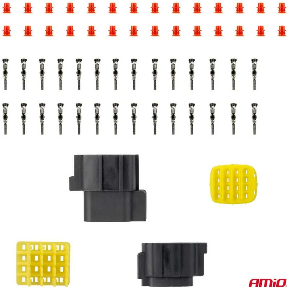 Vandeniui atspari 16 kontaktų elektros jungtis, 2,2 mm AMIO-04353