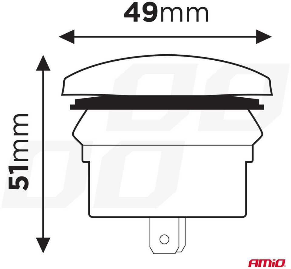 Vandeniui atsparus telefono įkroviklis su raudonu LED apšvietimu, 2xUSB 12/24V AMIO-04228