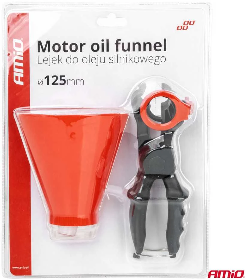 Variklio alyvos piltuvėlis su laikikliu 125 mm AMIO-03278