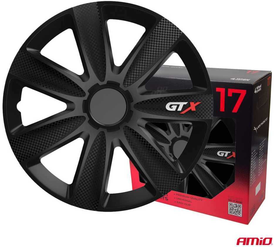 Versaco Ratų gaubtai 4 vnt. GTX, Carbon juodi 17"