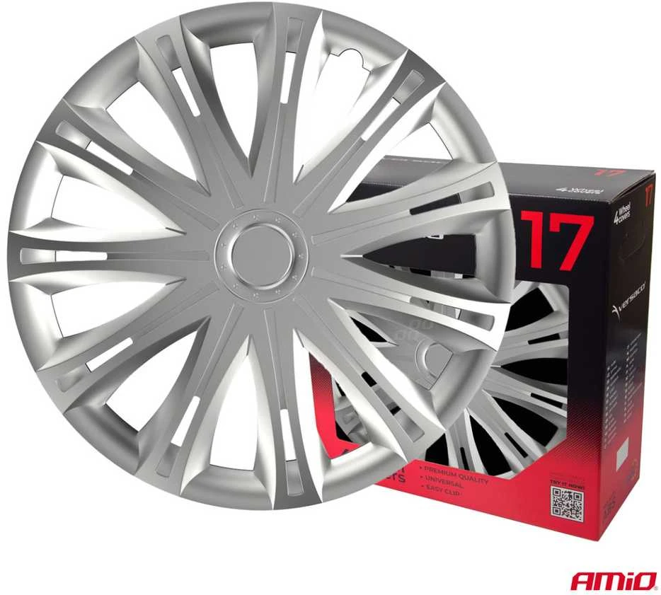 Versaco Ratų gaubtai 4 vnt. Spark, sidabriniai 17"