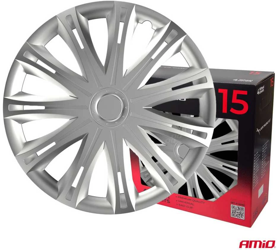 Versaco Ratų gaubtai 4 vnt. Spark, sidabriniai 15"