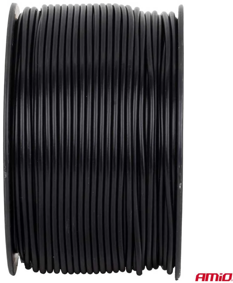 Viengyslis CCA kabelis, juodas, 1x1mm² 100m 5A 12/230V AMIO-04454