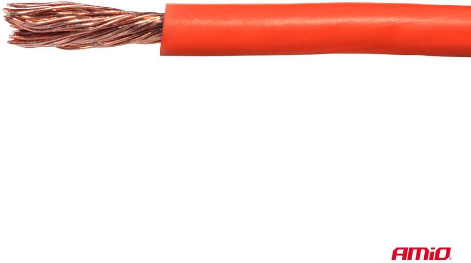 Viengyslis CCA kabelis, raudonas, 1x1.5mm² 50m 7.5A 12/230V AMIO-04452